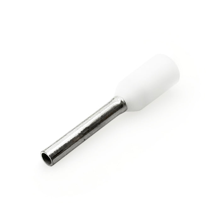 Z+F V30AE000039 - 20 AWG Insulated Wire Ferrules, 10mm Pin, White - 500 Pieces