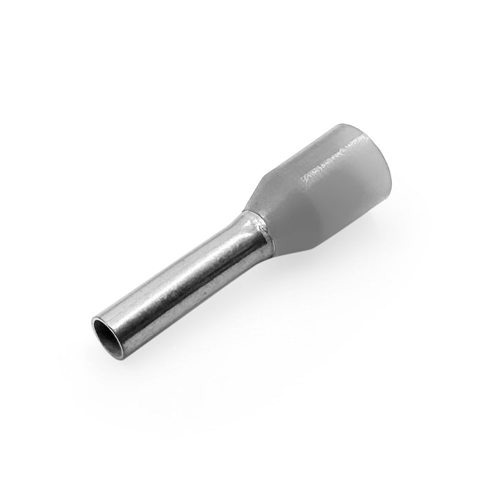 Z+F V30AE000055 - 12 AWG Insulated Wire Ferrules, 10mm Pin, Gray - 500 Pieces