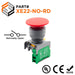 22mm Push Button - (NO) - 40mm Mushroom Head - Red - XE22-NO-RD - Ferrules Direct