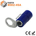 90D2-4SA - 90° Nylon Insulated Ring Terminals - 16-14 AWG - #8 Stud - Ferrules Direct