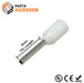 AD05008 - 22 AWG (8mm Pin) Insulated Ferrules - White - Ferrules Direct