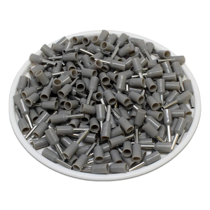 AD07506 - 20 AWG (6mm Pin) Insulated Ferrules - Gray - Ferrules Direct