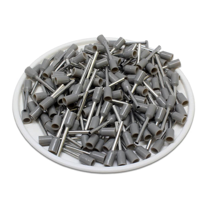 AD07512 - 20 & 18 AWG Insulated Wire Ferrules, 12mm Pin, Gray, UL ...