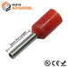 AD10008L - 18AWG (8mm Pin) Insulated Ferrules - Red - Large Cap - Ferrules Direct
