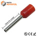 AD10012L - 18AWG (12mm Pin) Insulated Ferrules - Red - Large Cap - Ferrules Direct