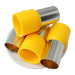300MCM (27mm Pin) Insulated Ferrules - Yellow - Ferrules Direct