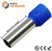 AD160018 - 6AWG (16mm2) 18mm Pin - Vinyl Insulated Ferrules - Blue - Ferrules Direct