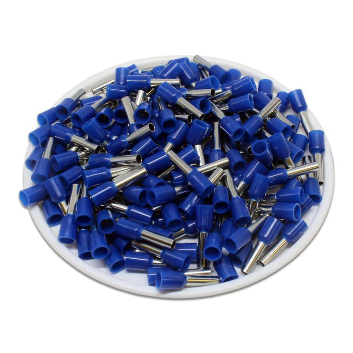 AD20008 - True 14 AWG (8mm Pin) Insulated Ferrules - Blue - Ferrules Direct