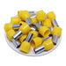 AD250012 - 4 AWG (12mm Pin) Insulated Ferrules - Yellow - Ferrules Direct