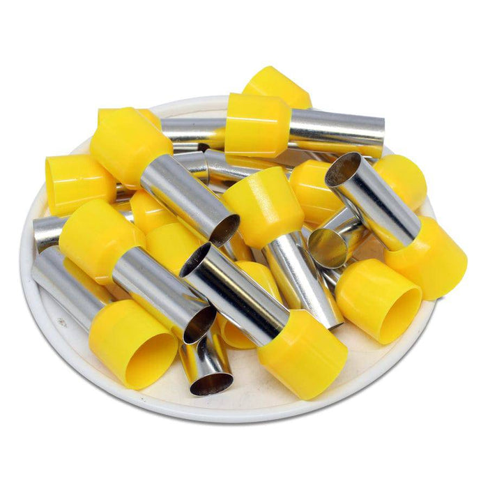 AD250018 - 4 AWG (18mm Pin) Insulated Ferrules - Yellow - Ferrules Direct