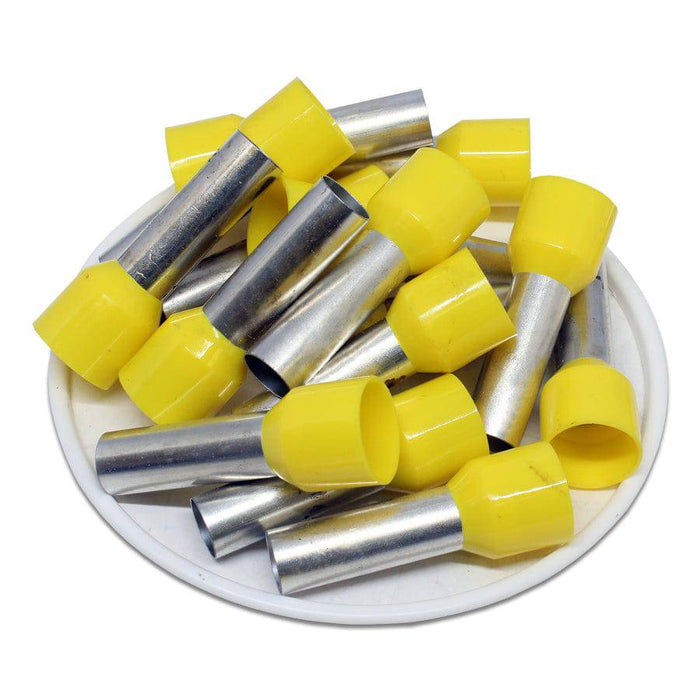 AD250022 - 4 AWG (22mm Pin) Insulated Ferrules - Yellow - Ferrules Direct