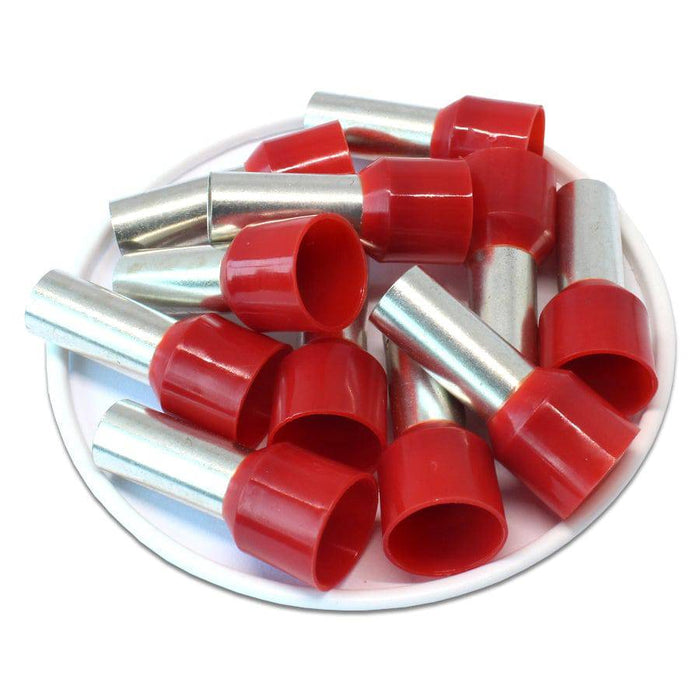 AD350018 - 2 AWG (18mm Pin) Insulated Ferrules - Red - Ferrules Direct