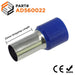 AD560022 - 0 & 1/0 AWG Insulated Ferrule - 22mm Blue - Ferrules Direct