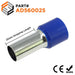 AD560025 - 0 & 1/0 AWG Insulated Ferrule - 25mm Blue - Ferrules Direct
