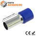 AD560030 - 0 & 1/0 AWG Insulated Ferrule - 30mm Blue - Ferrules Direct
