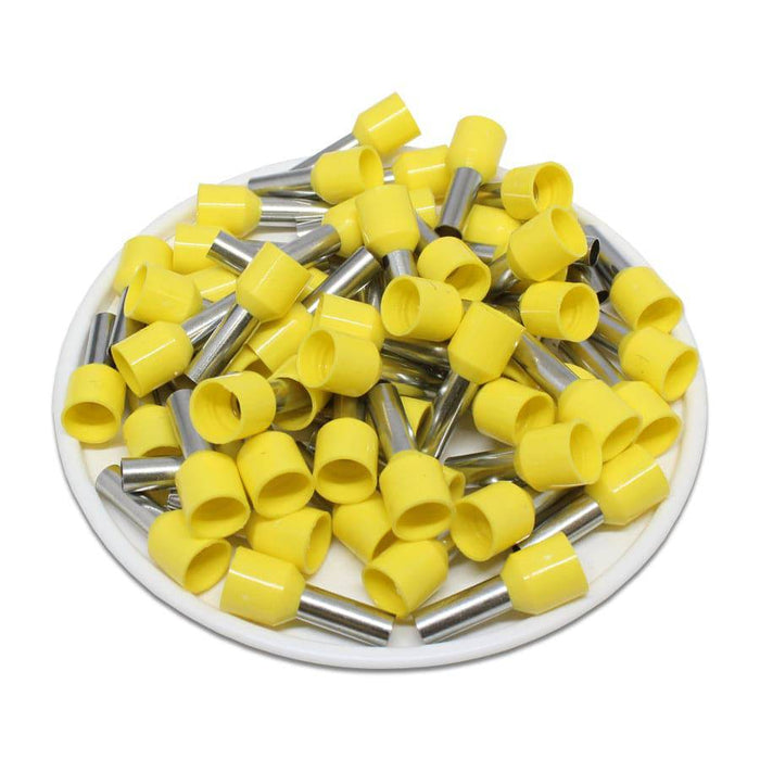 AD60010 - 10 AWG (10mm Pin) Insulated Ferrules - Yellow - Ferrules Direct