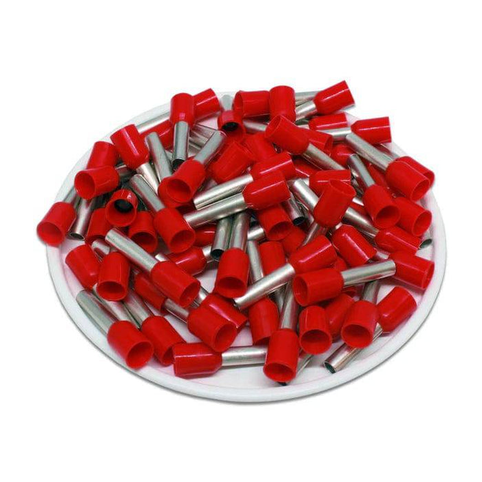 AS40012RD - 12 AWG (12mm Pin) Insulated Ferrules - Red - Special Color - Ferrules Direct