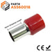 AS560018 - 0 & 1/0 AWG Insulated Ferrule - 18mm Red - Ferrules Direct
