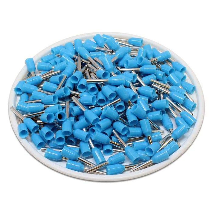 AT07508L - 20 AWG (8mm Pin) Insulated Ferrules - Blue - Large Cap - Ferrules Direct