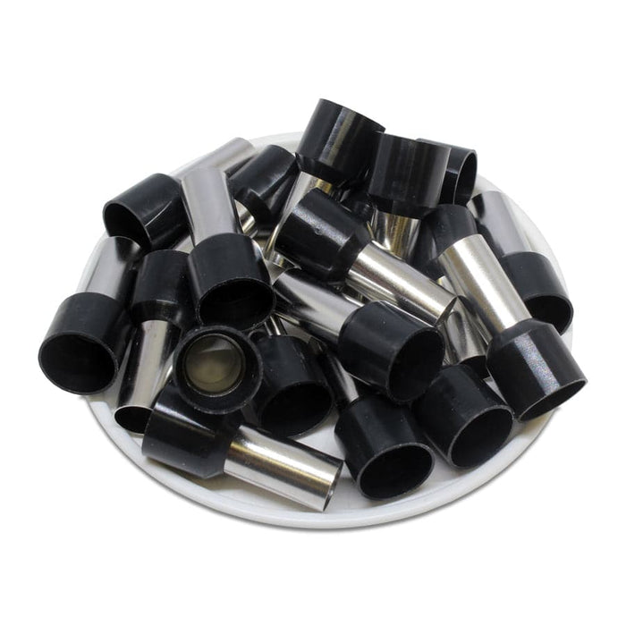 AT250015 - 4 AWG (15mm Pin) Insulated Ferrules - Black - Ferrules Direct