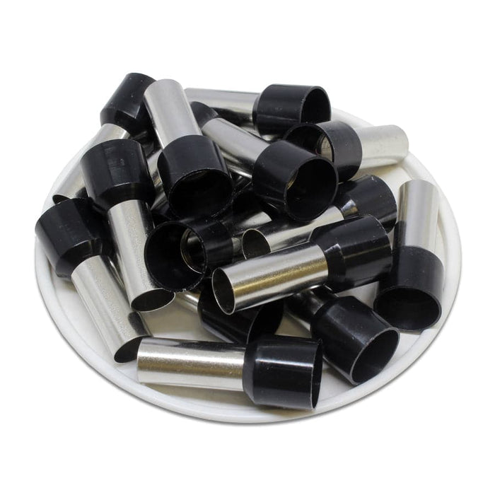 AT250018 - 4 AWG (18mm Pin) Insulated Ferrules - Black - Ferrules Direct