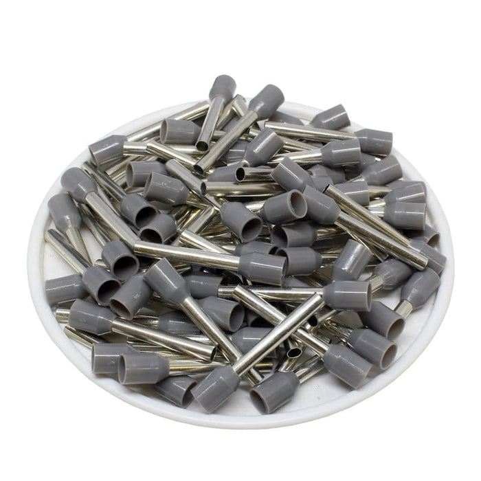 AT25018 - 14AWG (18mm Pin) Insulated Ferrules - Gray - Ferrules Direct