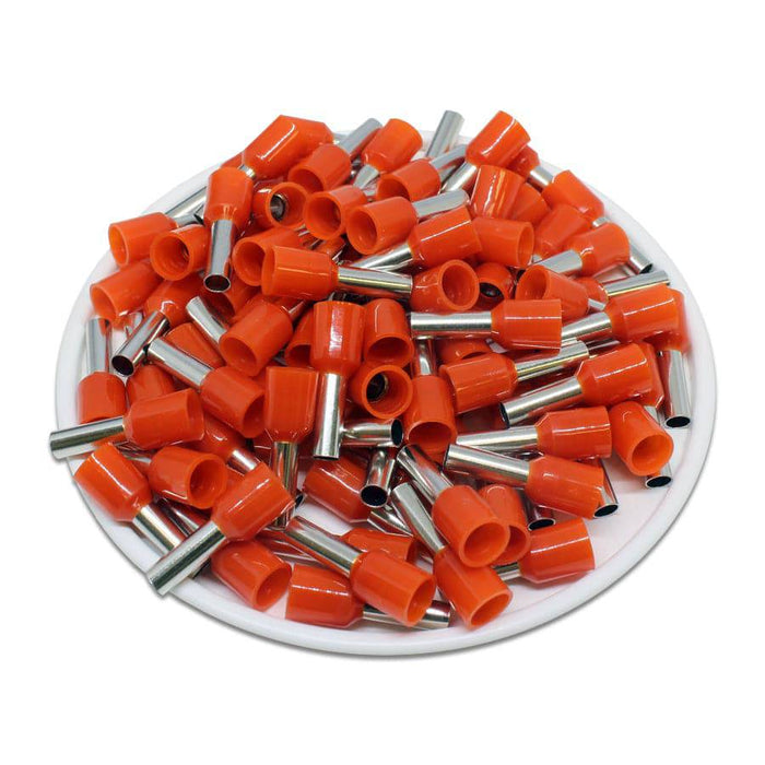 AT40009 - 12AWG (9mm Pin) Insulated Ferrules - Orange - Ferrules Direct