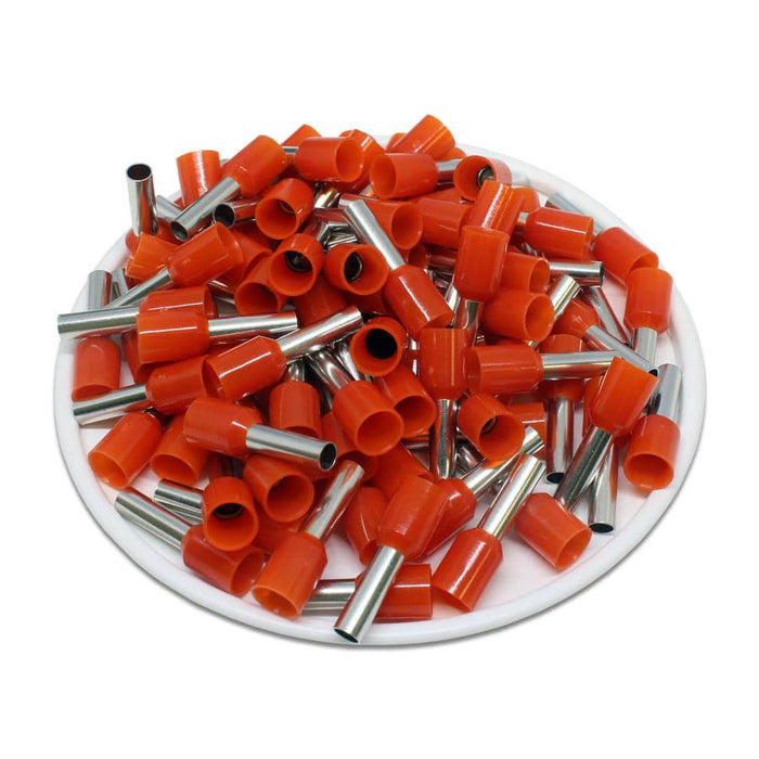 AT40010 - 12 AWG (10mm Pin) Insulated Ferrules - Orange - Ferrules Direct