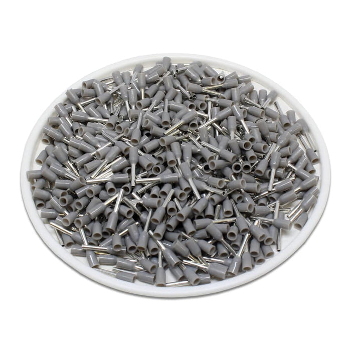AW01406 - 26 AWG Insulated Wire Ferrules, 6mm Pin, Gray, UL Recognized ...