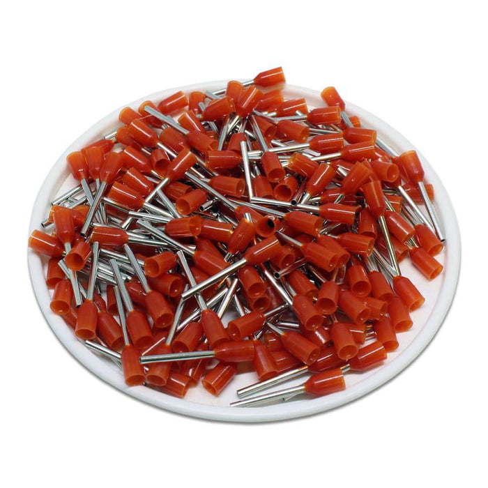 AW05012 - 22 & 20 AWG Insulated Wire Ferrules, 12mm Pin, Orange, UL ...