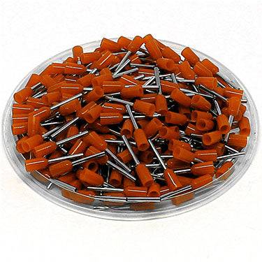 AW05010 - 22 AWG (10mm Pin) Insulated Ferrules - Orange - Ferrules Direct