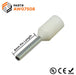 AW07508L - 20 AWG (8mm Pin) Insulated Ferrules - White - Large Cap - Ferrules Direct
