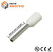 AW07510 - 20 AWG (10mm Pin) Insulated Ferrules - White - Ferrules Direct