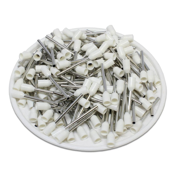 AW07518 - 20 AWG (18mm Pin) Insulated Ferrules - White - Ferrules Direct