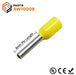 AW10008 - 18AWG (8mm Pin) Insulated Ferrules - Yellow - Ferrules Direct