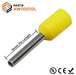 AW10010L - 18AWG (10mm Pin) Insulated Ferrules - Yellow - Large Cap - Ferrules Direct