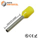 AW10012L - 18AWG (12mm Pin) Insulated Ferrules - Yellow - Large Cap - Ferrules Direct