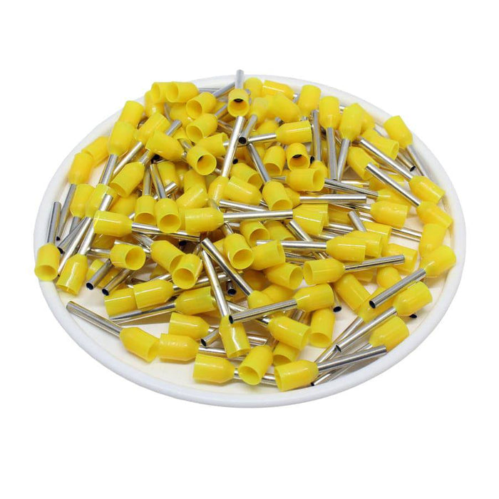 AW10012L - 18 & 17 AWG Insulated Wire Ferrules, 12mm Pin, Yellow, Wide ...
