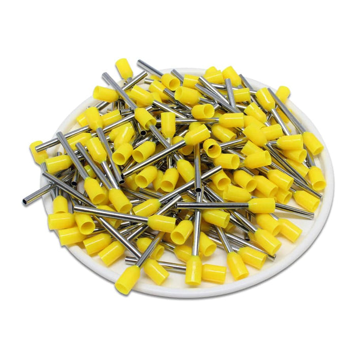 AW10018 - 18AWG (18mm Pin) Insulated Ferrules - Yellow - Ferrules Direct