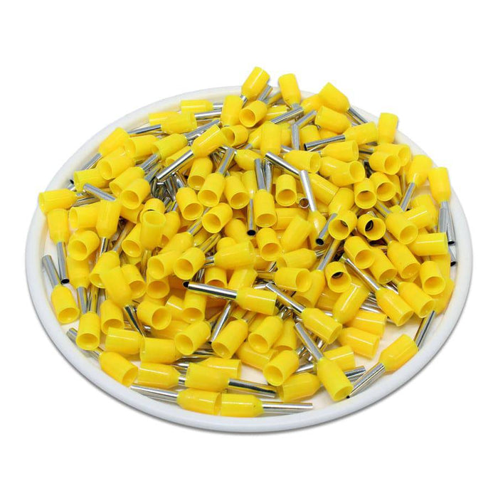 AW10008 - 18 & 17 AWG Insulated Wire Ferrules, 8mm Pin, Yellow, UL ...