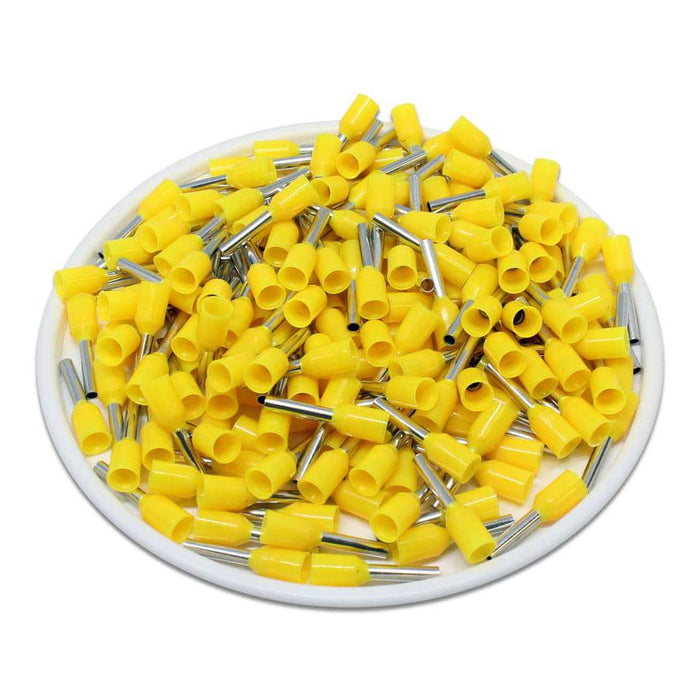 AW10008 - 18AWG (8mm Pin) Insulated Ferrules - Yellow - Ferrules Direct