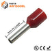 AW15008L - 16AWG (8mm Pin) Insulated Ferrules - Red - Large Cap - Ferrules Direct