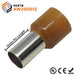 AW250012 - 4 AWG (12mm Pin) Insulated Ferrules - Brown - Ferrules Direct