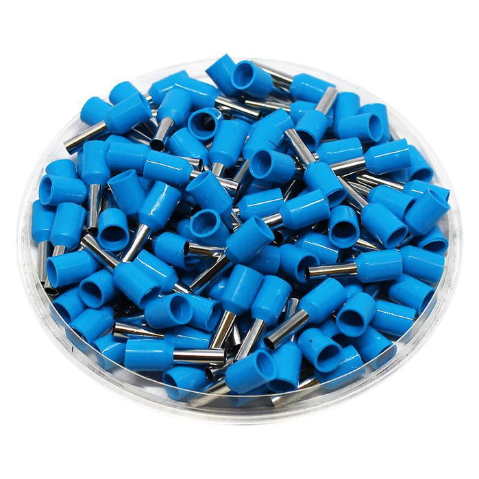 AW25008LB - 14AWG (8mm Pin) Insulated Ferrules - Light Blue - Ferrules Direct