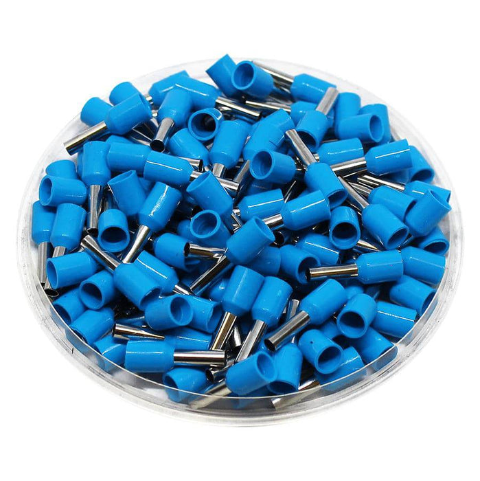 AW25008LB - 14 AWG Insulated Wire Ferrules, 8mm Pin, Light Blue, 500 ...