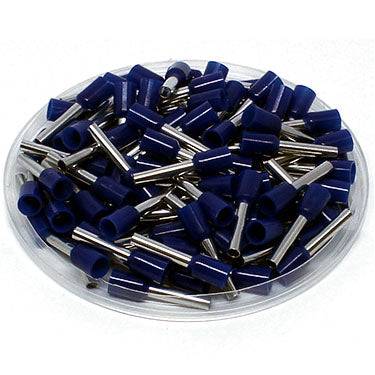 AW25025 - 14AWG (25mm Pin) Insulated Ferrules - Blue - Ferrules Direct