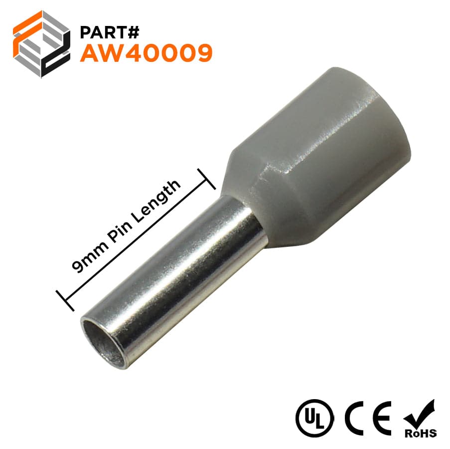 100pcs E1008 E2508 E4009 E6012 Insulated Ferrules Terminal Block Cord End Wire Connector Electrical Crimp Terminal I4089513853