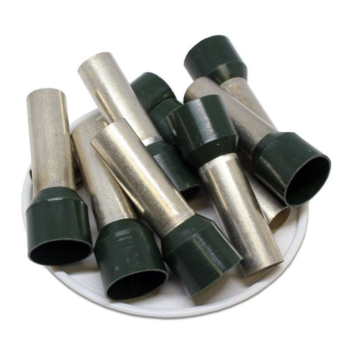 AW500025 - 1 AWG Single Insulated Wire Ferrules, 25mm Pin, Olive Green ...