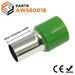 AW560018 - 0 & 1/0 AWG Insulated Ferrule - 18mm Olive Green - Ferrules Direct