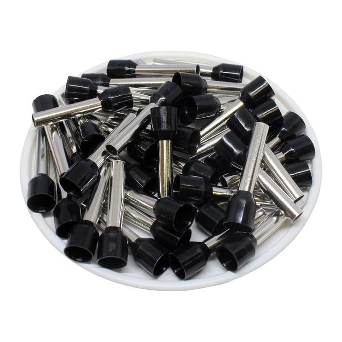 AW60018 - 10 AWG (18mm Pin) Insulated Ferrules - Black - Ferrules Direct